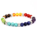 Chakra & Lava Stone Beaded Bracelet