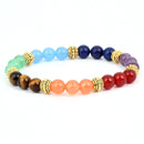 Chakra & Lava Stone Beaded Bracelet