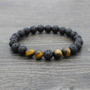 Chakra & Lava Stone Beaded Bracelet
