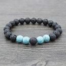 Chakra & Lava Stone Beaded Bracelet
