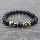 Chakra & Lava Stone Beaded Bracelet