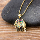 Rainbow Elephant Necklace