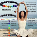 Chakra & Lava Stone Beaded Bracelet