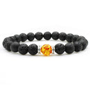 Chakra & Lava Stone Beaded Bracelet