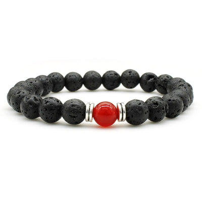 Chakra & Lava Stone Beaded Bracelet