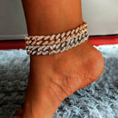 Sparkle Cuban Anklet