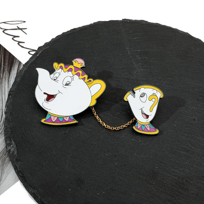 Mrs. Potts and Chip Teacup Brooch